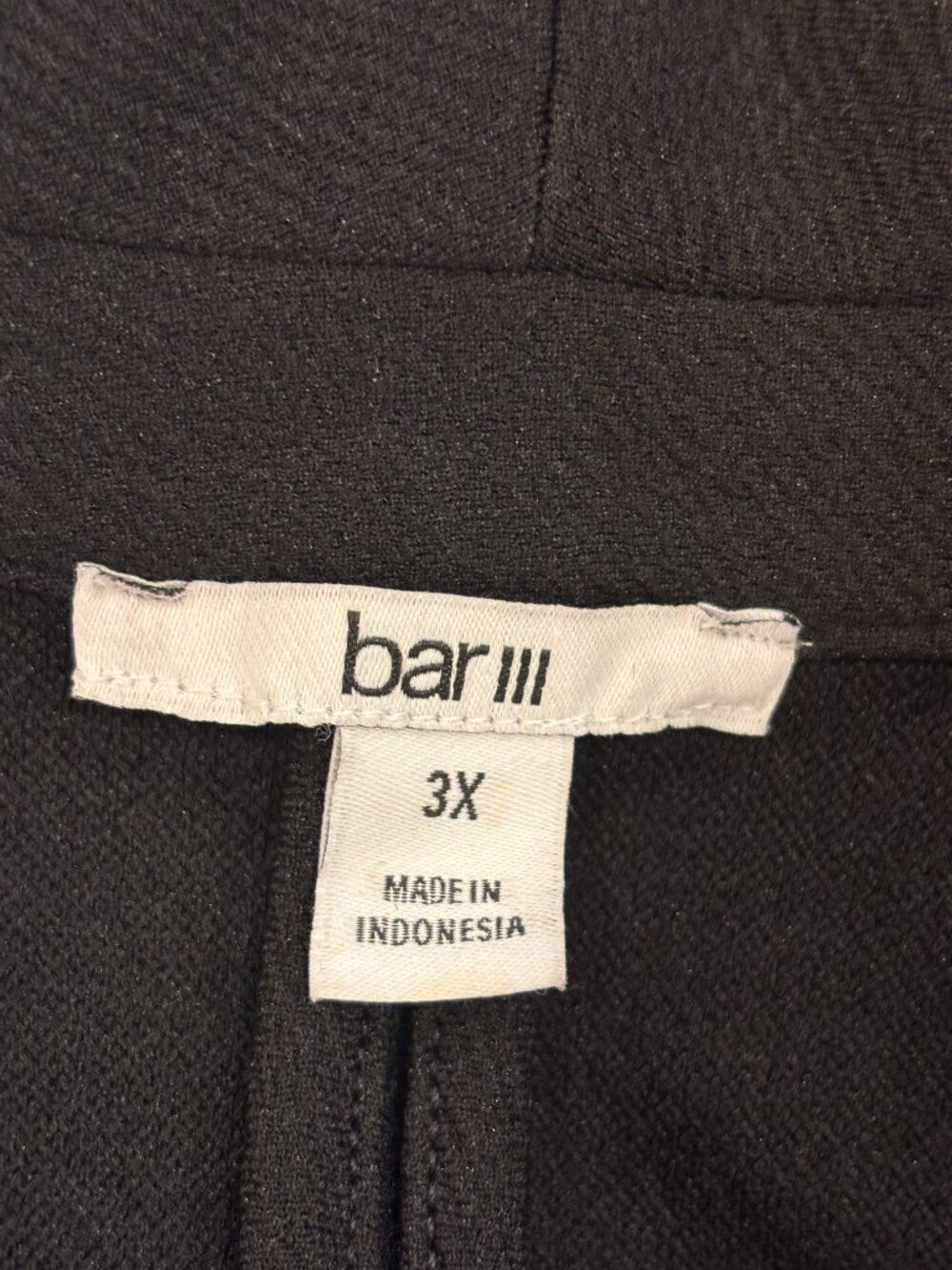 Bar III Black Open Front Blazer 3/4 Sleeve 3X NWT - Picture 4 of 7